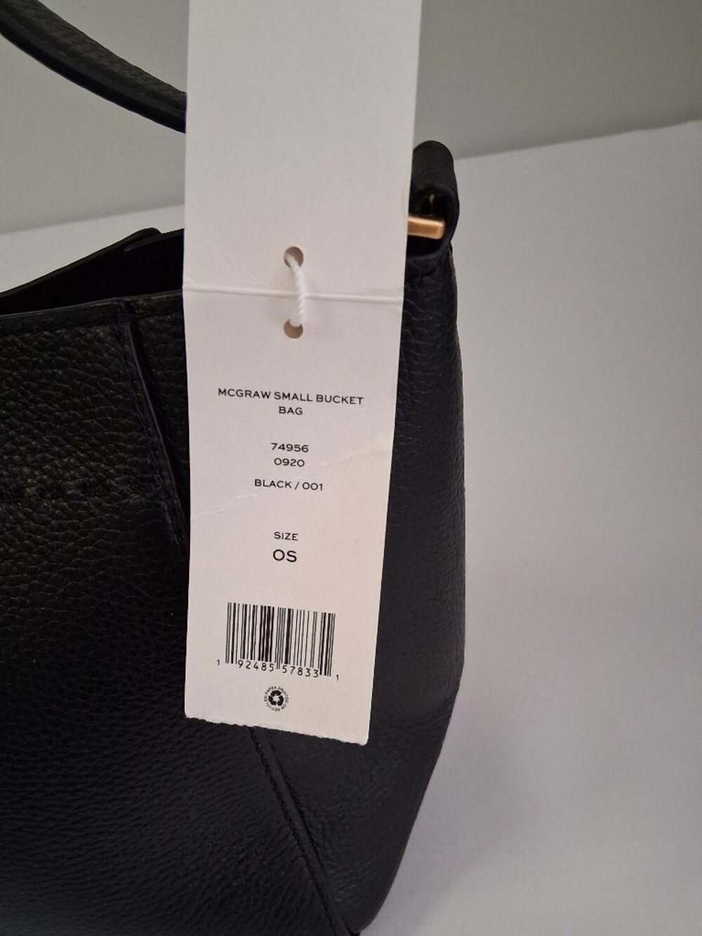 Tory Burch McGraw Small Bucket Bag – Black (Style 74956-001) – NWT - Picture 4 of 5